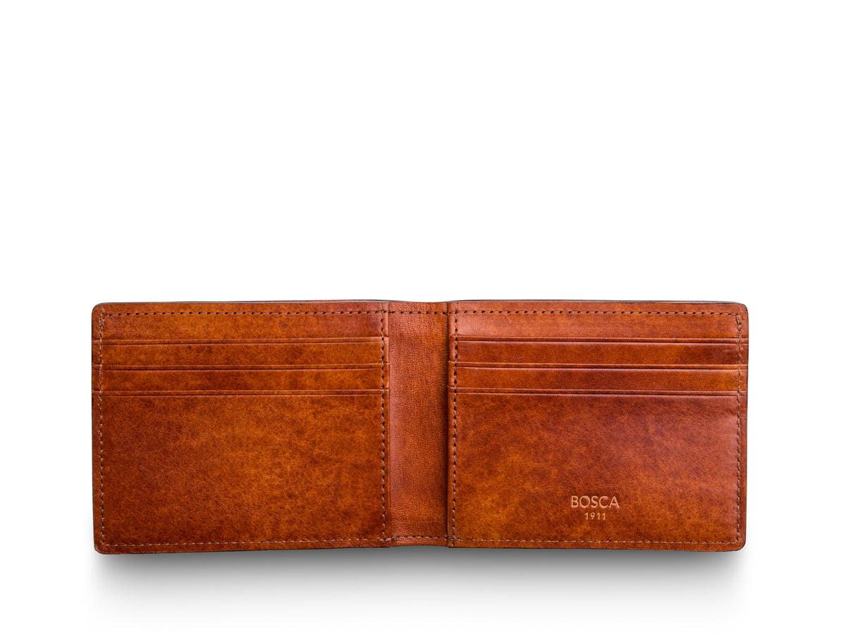 Bosca Dolce Small Bifold Wallet with Guitar Pick Pocket