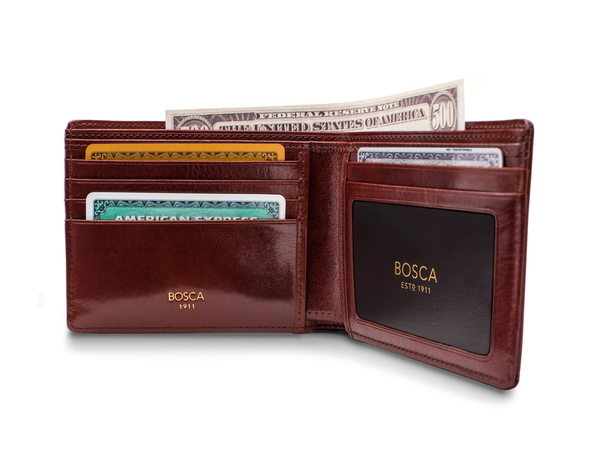 Bosca Old Leather 5 Pocket Wallet W/ I.D.