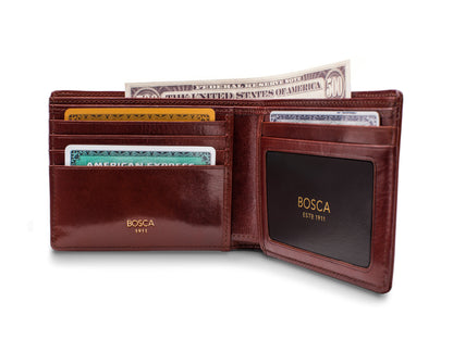Bosca Old Leather 5 Pocket Wallet W/ I.D.