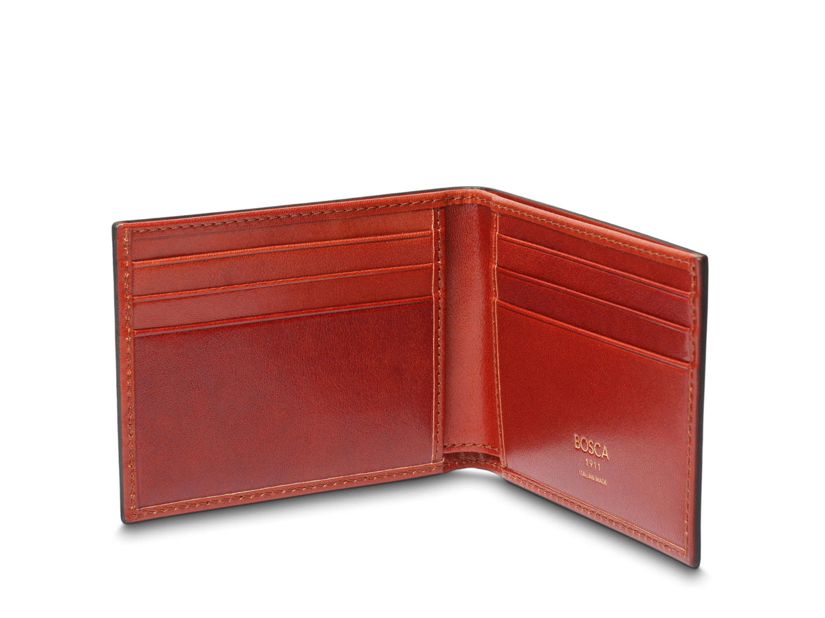 Bosca Smoked Old Leather Small Bifold Wallet
