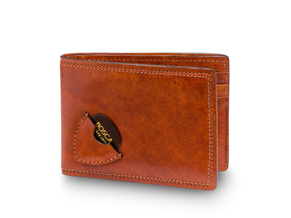 Bosca Dolce Small Bifold Wallet with Guitar Pick Pocket