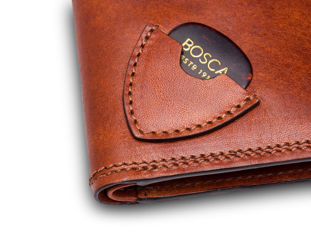 Bosca Dolce Small Bifold Wallet with Guitar Pick Pocket
