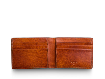 Bosca Dolce Small Bifold Wallet with Guitar Pick Pocket