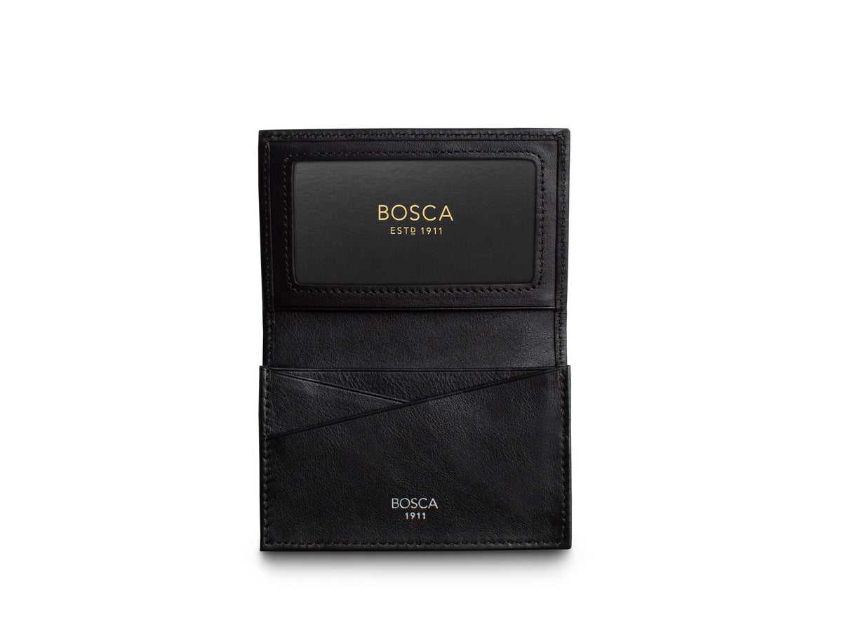 Bosca Nappa Vitello Full Gusset, 2 Pkt Card Case w/I.D.