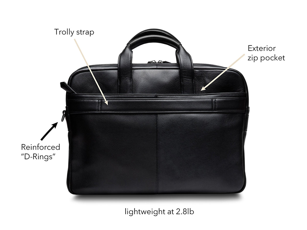 Bosca Nappa Soft Double Zip Brief Bag