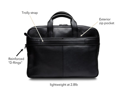 Bosca Nappa Soft Double Zip Brief Bag