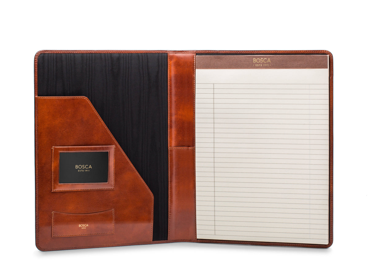 Bosca 8 1/2 x 11 Writing Pad Cover Old Leather Classic