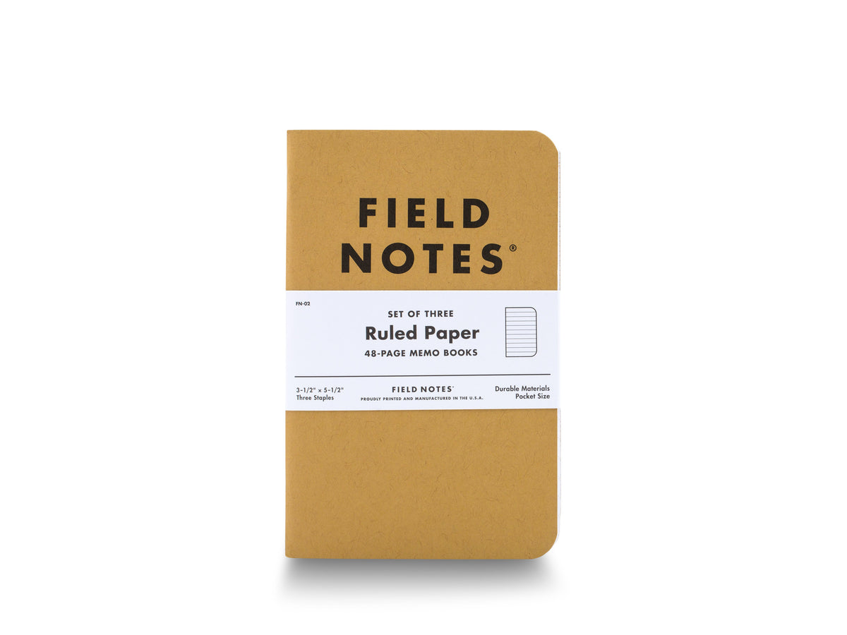 Bosca Field Notes Kraft Memo Book (3 Pack)