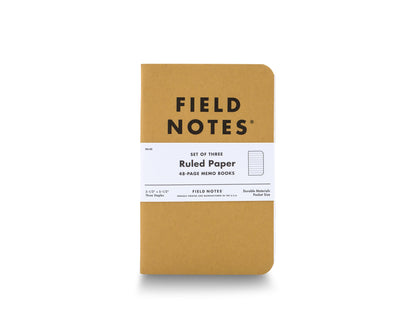 Bosca Field Notes Kraft Memo Book (3 Pack)