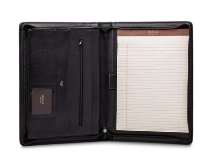 Bosca Nappa Vitello Deluxe Zip Around Portfolio Organizer