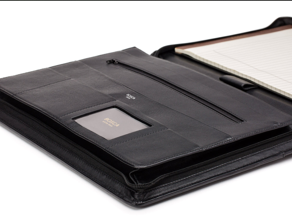 Bosca Nappa Vitello Deluxe Zip Around Portfolio Organizer