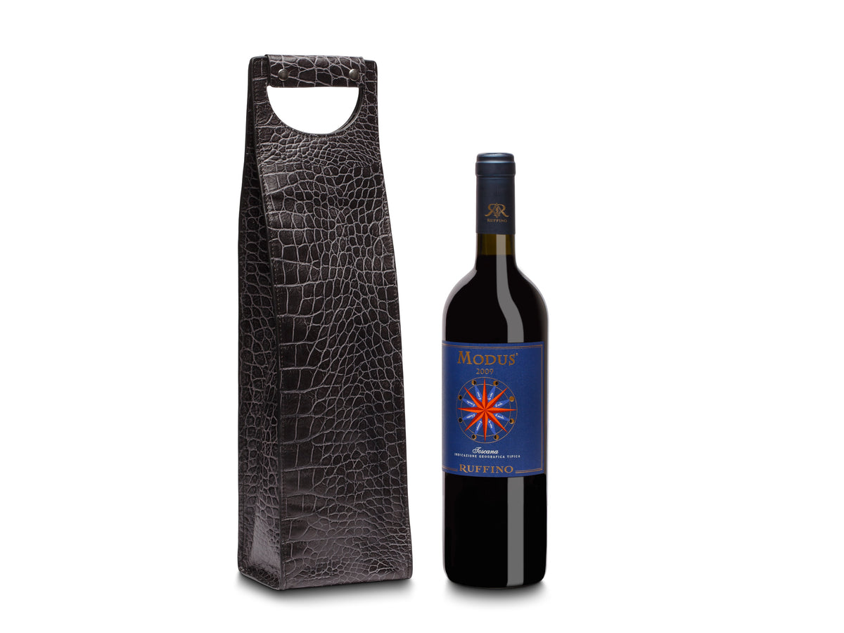 Bosca Vintage Crocco Single Wine Bottle Case