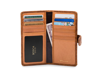 Bosca Bella Stille Slim Credit Case Ostrich